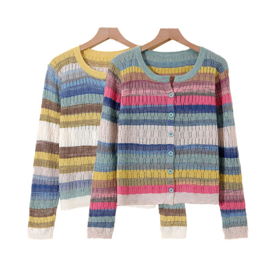 Myrna | Cardigan a righe ispirato al vintage