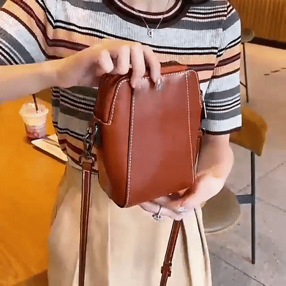 Vienna - Mini Borsa a Mano Compatta di Colore Solido