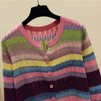 Myrna | Cardigan a righe ispirato al vintage