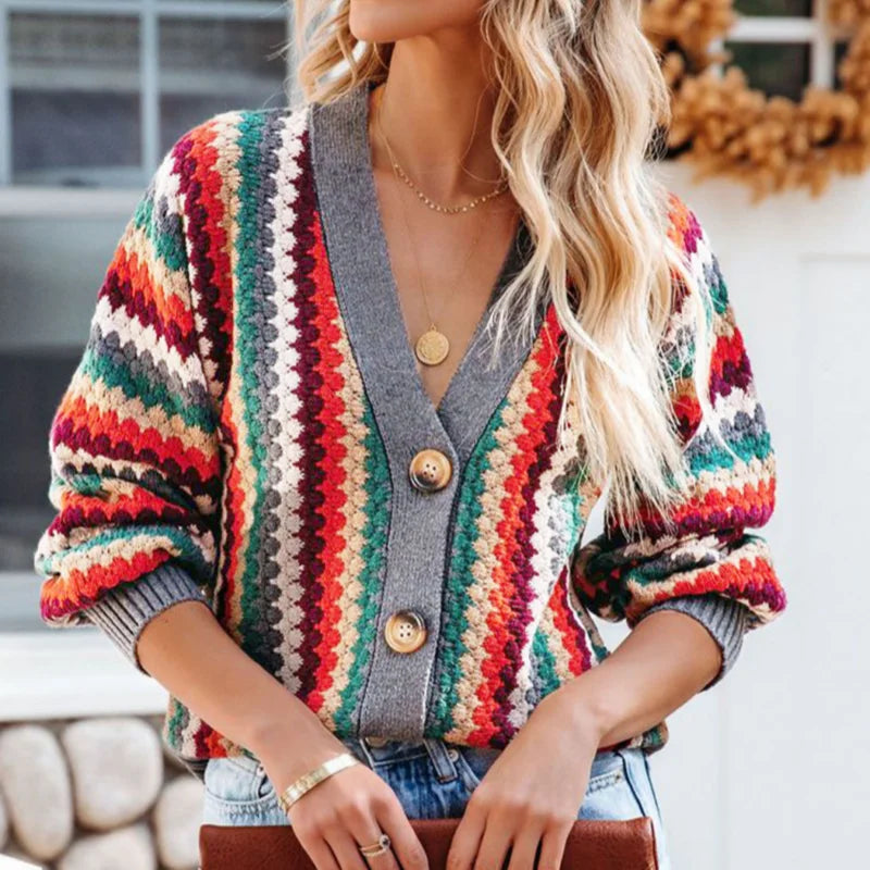 Amalia | Cardigan Multicolore Retro