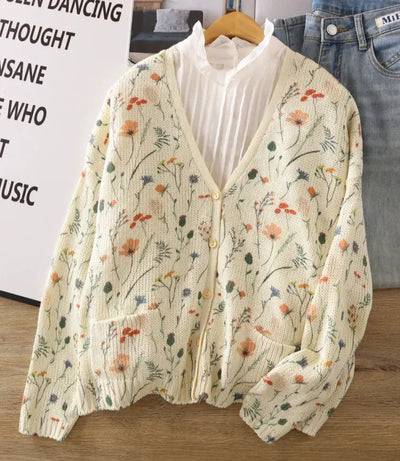 Sammy | Cardigan Elegante con Stampa Floreale