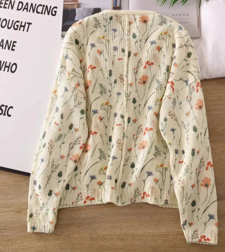 Sammy | Cardigan Elegante con Stampa Floreale