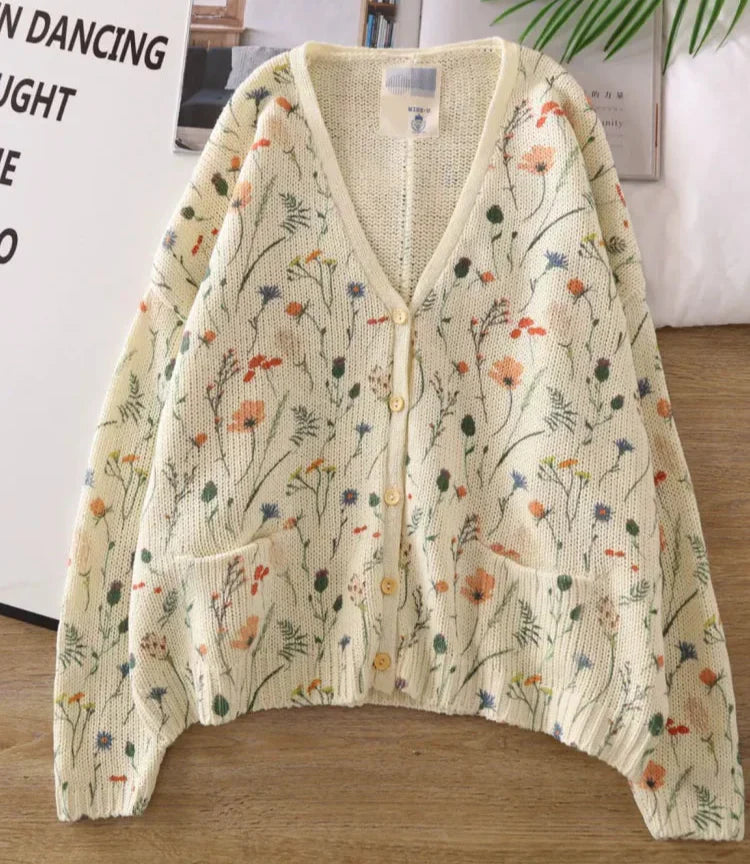 Sammy | Cardigan Elegante con Stampa Floreale