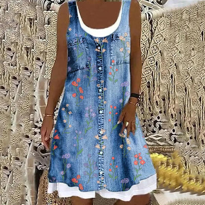 Sofia™ | Morbido ed Elegante Vestito in Denim