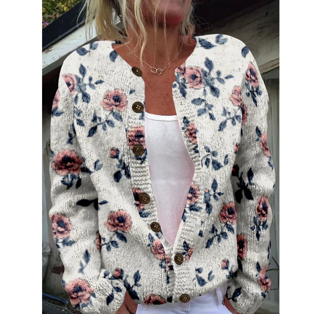 Leya | Cardigan Chic con Stampa