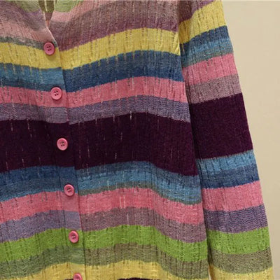 Myrna | Cardigan a righe ispirato al vintage