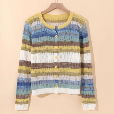 Myrna | Cardigan a righe ispirato al vintage