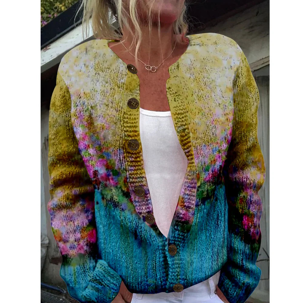 Amrei | Cardigan Chic con Stampa