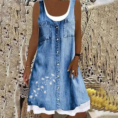 Sofia™ | Morbido ed Elegante Vestito in Denim