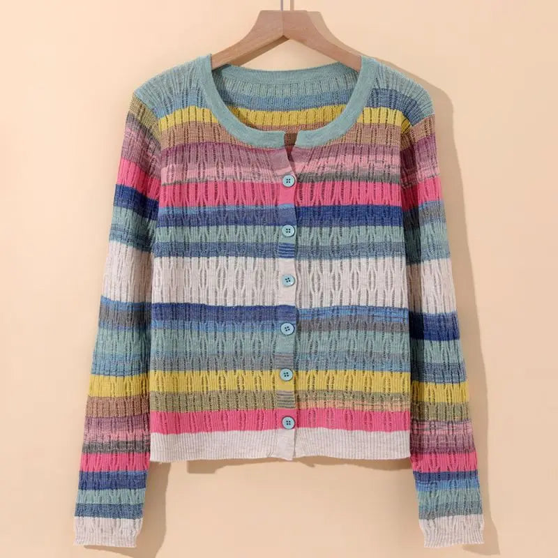 Myrna | Cardigan a righe ispirato al vintage