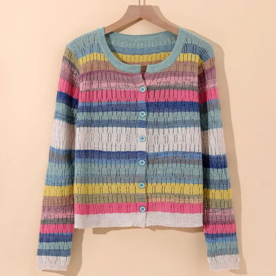 Myrna | Cardigan a righe ispirato al vintage