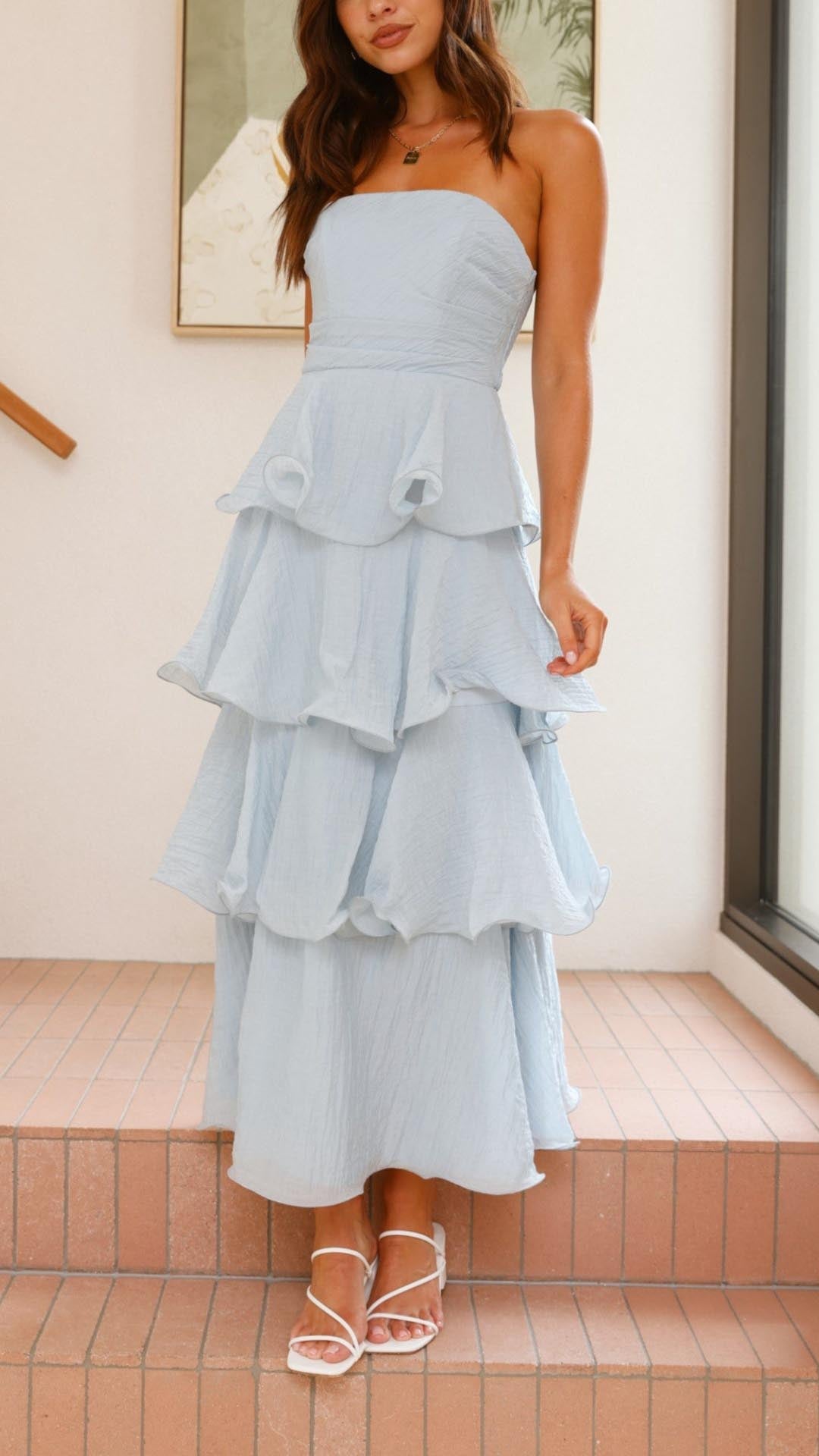 Kate | Abito Maxi a Balze