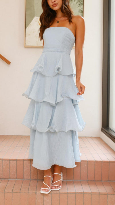 Kate | Abito Maxi a Balze