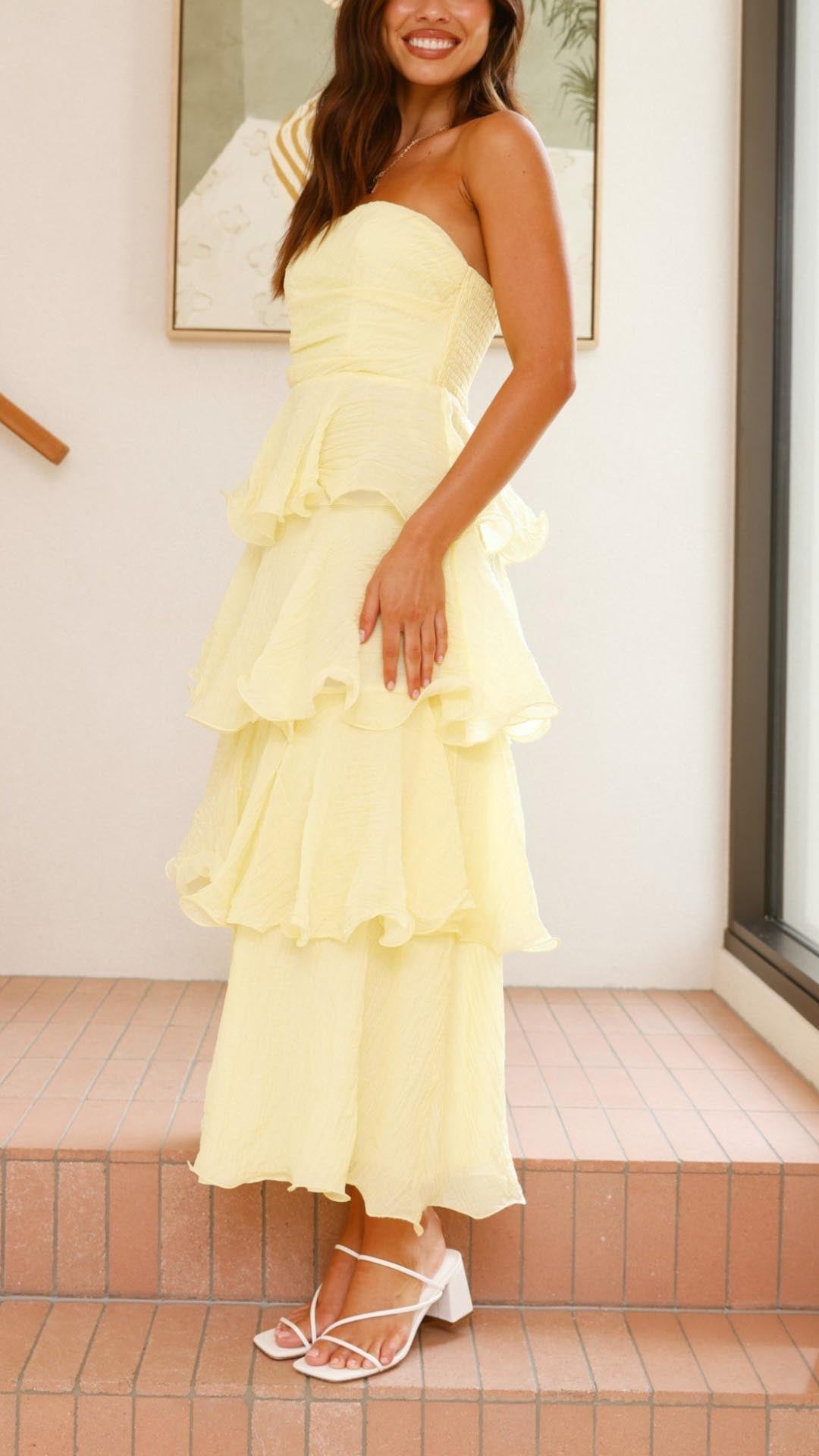 Kate | Abito Maxi a Balze