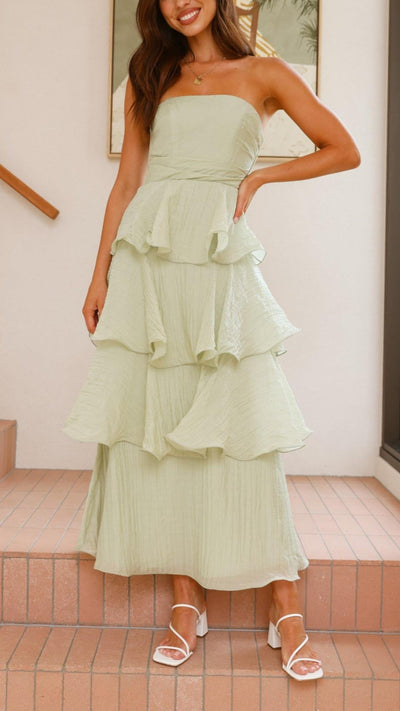 Kate | Abito Maxi a Balze