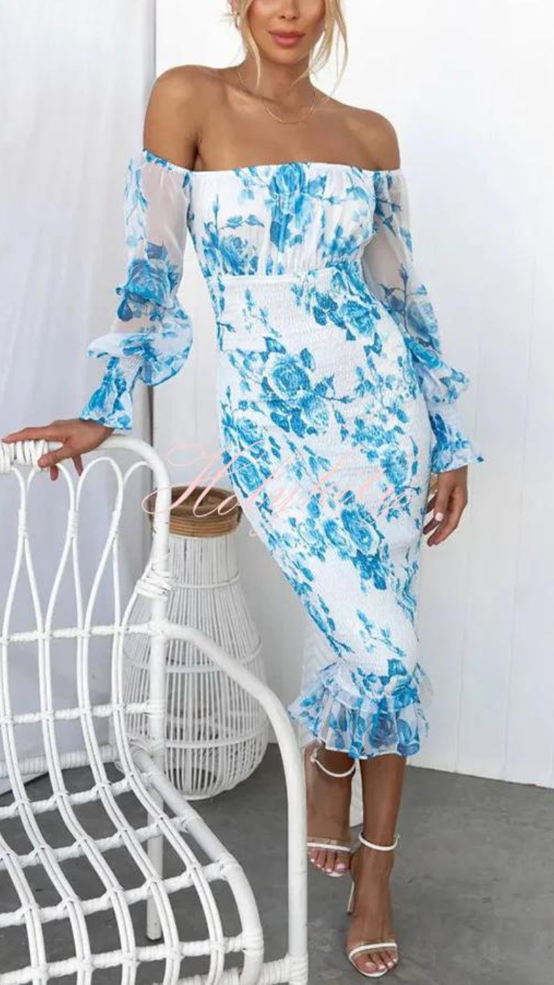 Dahlia - Stupenda Vestito Midi Off Shoulder