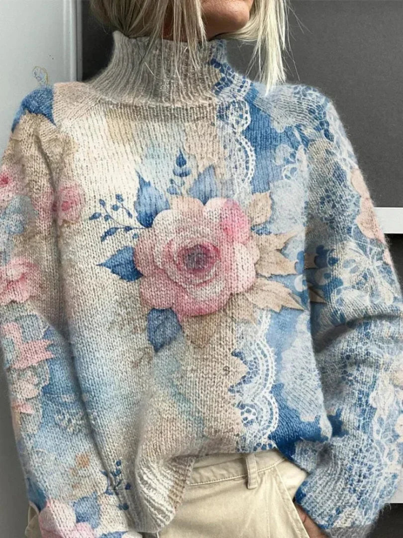 Tess | Maglione Elegante con Pizzo Floreale
