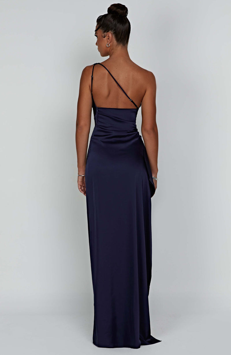 Saoirse - Abito Bodycon Lungo in Raso con Spalla Scoperta