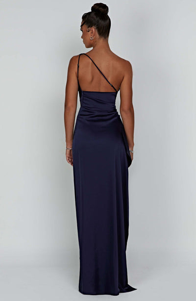 Saoirse - Abito Bodycon Lungo in Raso con Spalla Scoperta