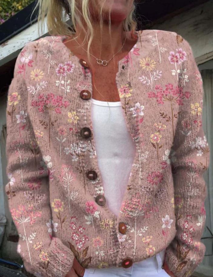 Hebe | Cardigan Floreale Elegante
