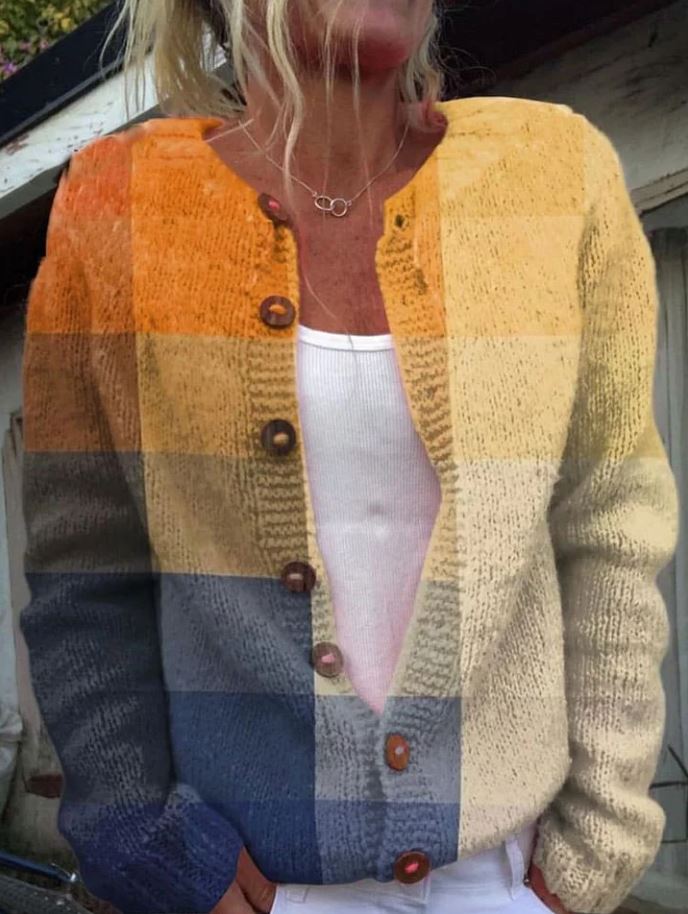 Orla | Cardigan con Stampa Geometrica