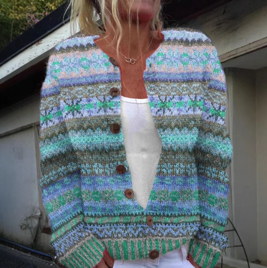 Lotte | Cardigan Stampato Blu