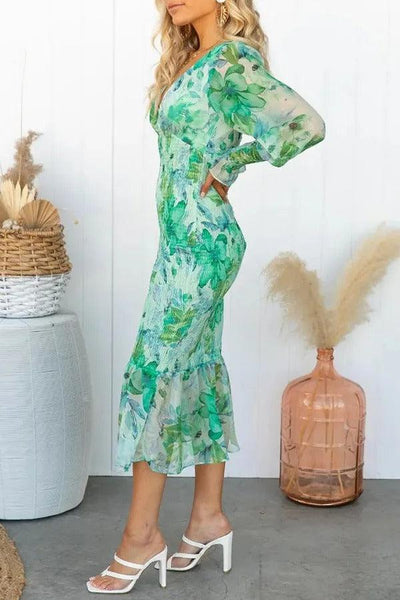Melissa - Abito midi con volant floreali