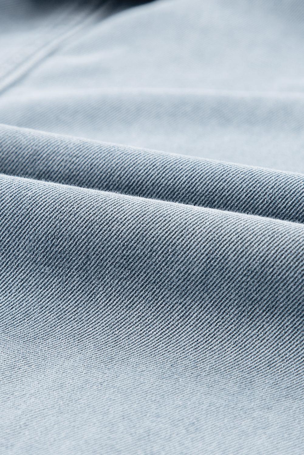 Sofia® | Elegante Vestito in Denim con Maniche a Pipistrello Corte