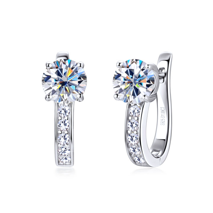Danika - Orecchini a cerchio in Moissanite per donna