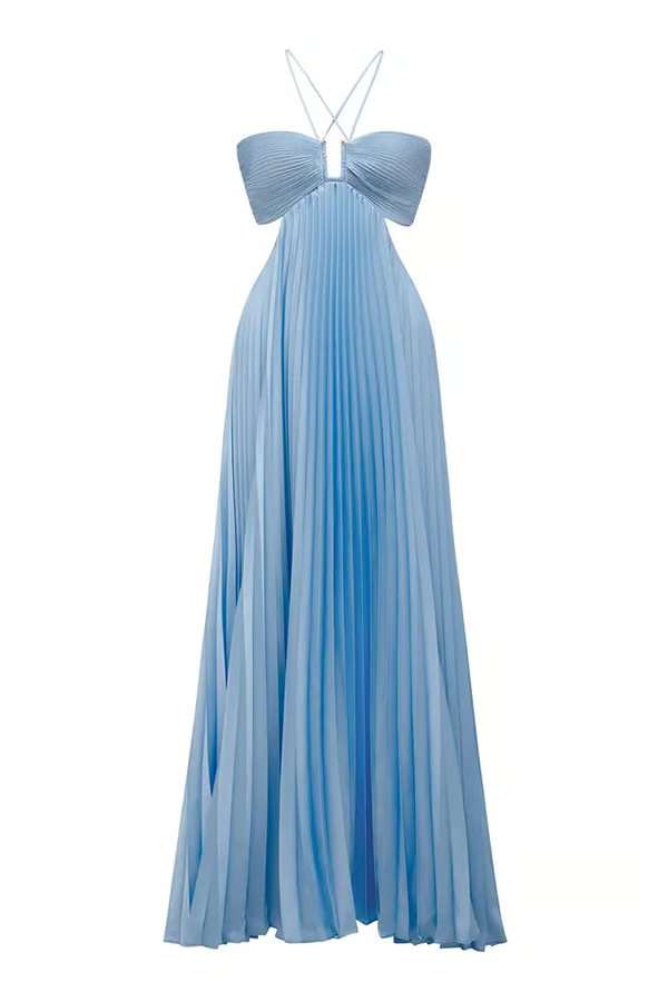 Tansy - Vestito Maxi Halter Estate Glow