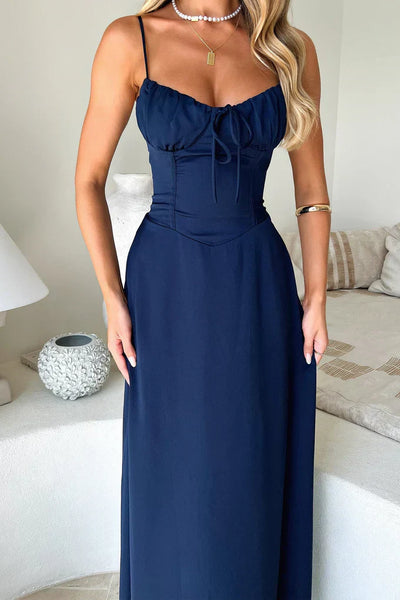 Cambria - Elegante Abito Maxi con Spalline a Spaghetti