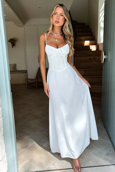 Cambria - Elegante Abito Maxi con Spalline a Spaghetti