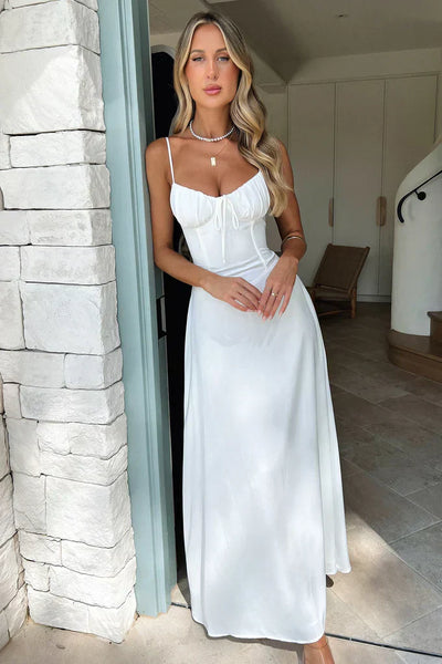 Cambria - Elegante Abito Maxi con Spalline a Spaghetti