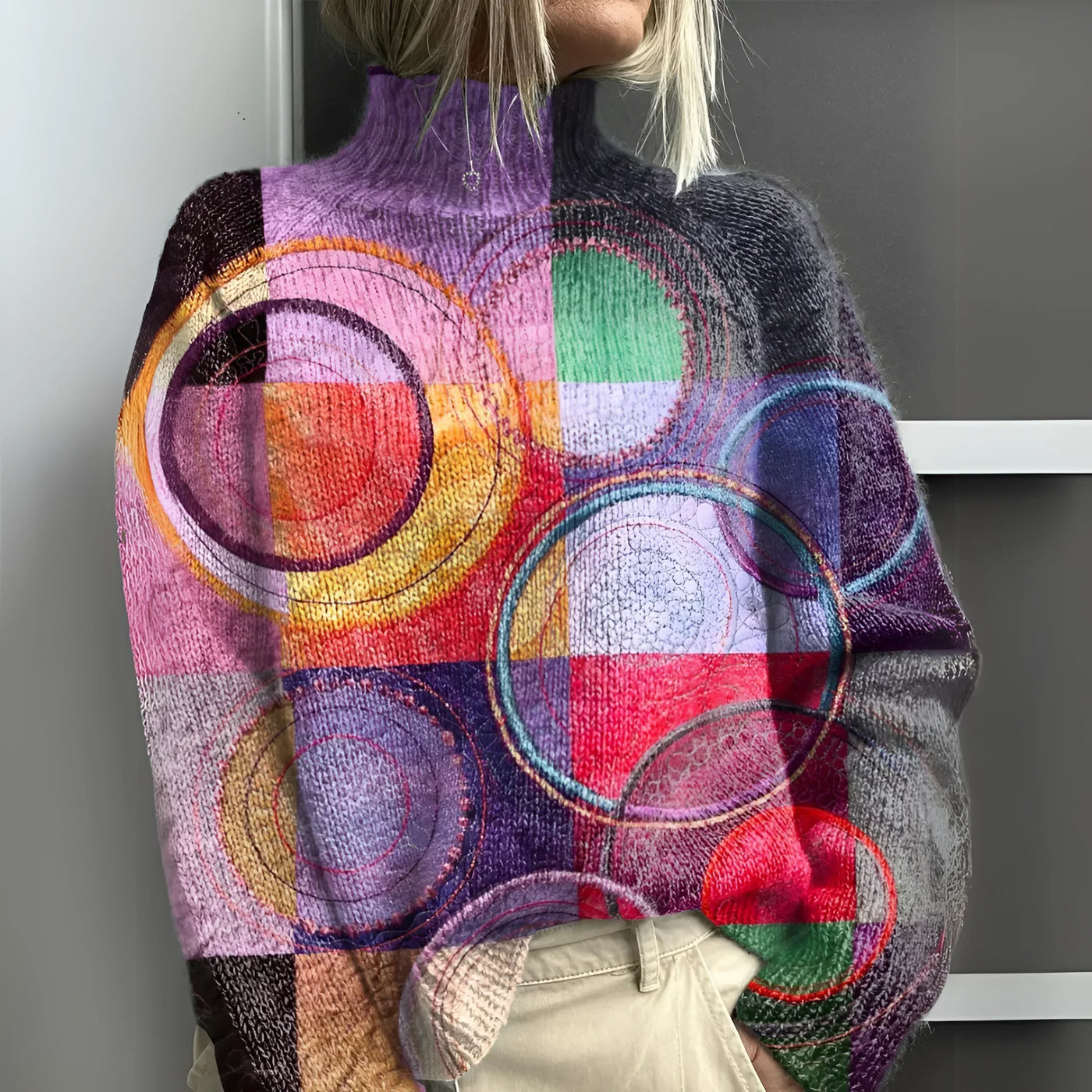 Mila | Maglione Collo Alto Colorato