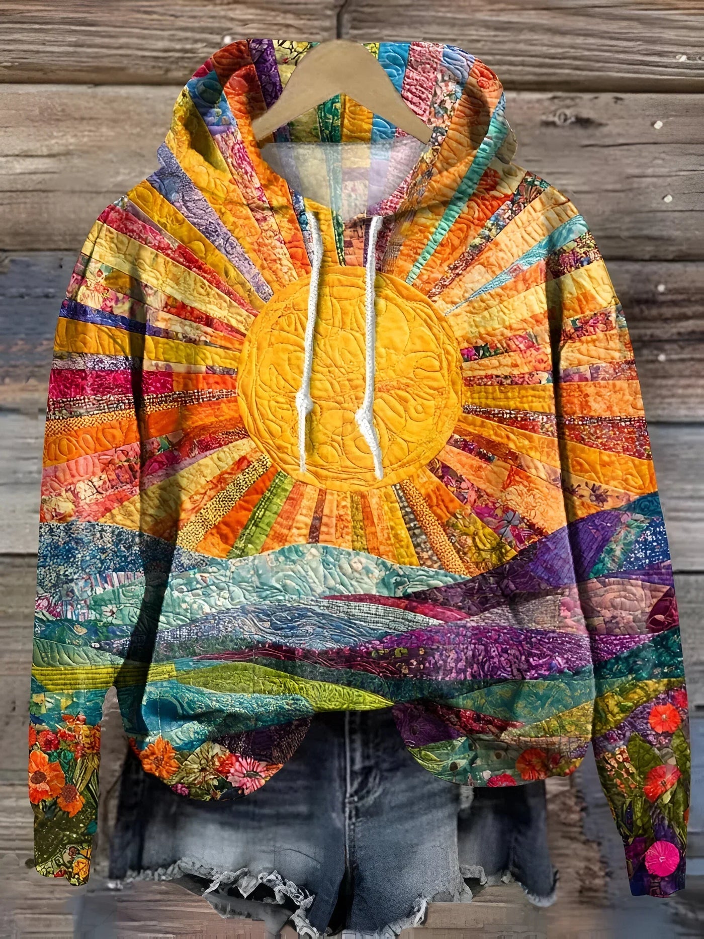Ambra | Felpa con Cappuccio Colorata all'Alba
