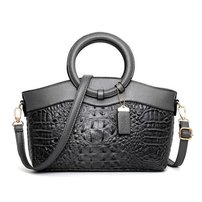 Oriana - Borsa a Mano in Coccodrillo con Gradiente Retro