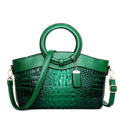 Oriana - Borsa a Mano in Coccodrillo con Gradiente Retro